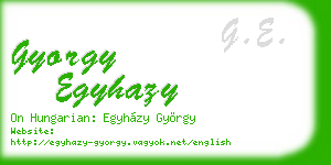gyorgy egyhazy business card